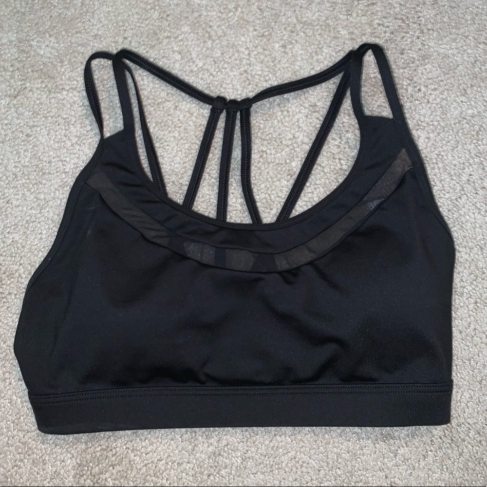 Mesh Sports Bra with Strappy Back